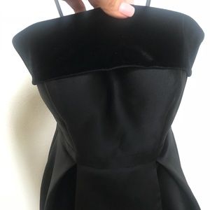 Black strapless ball gown